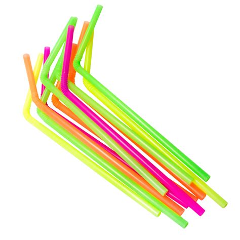 plastic bendable straws.